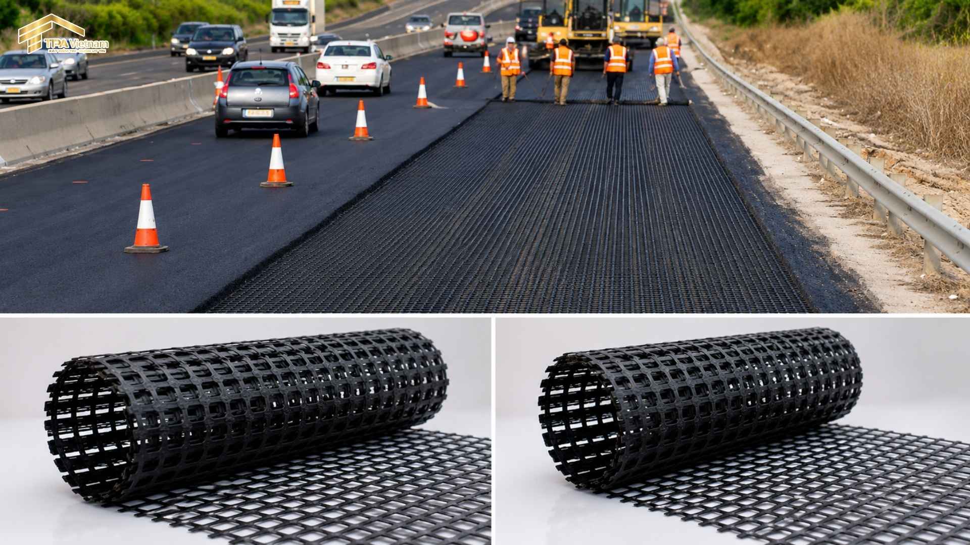 Thi Công Lưới Địa Kỹ Thuật Cốt Sợi Thủy Tinh