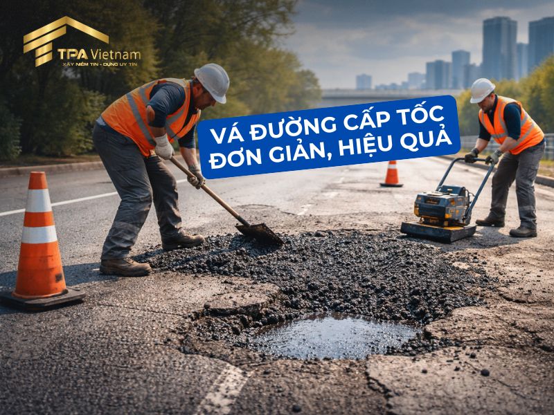 Cách xử lý ổ gà nhanh và tiết kiệm chi phí với bê tông nhựa nguội