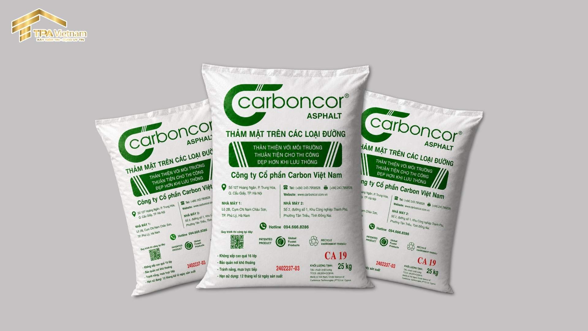 Bao bì sản phẩm Carboncor Asphalt CA 19