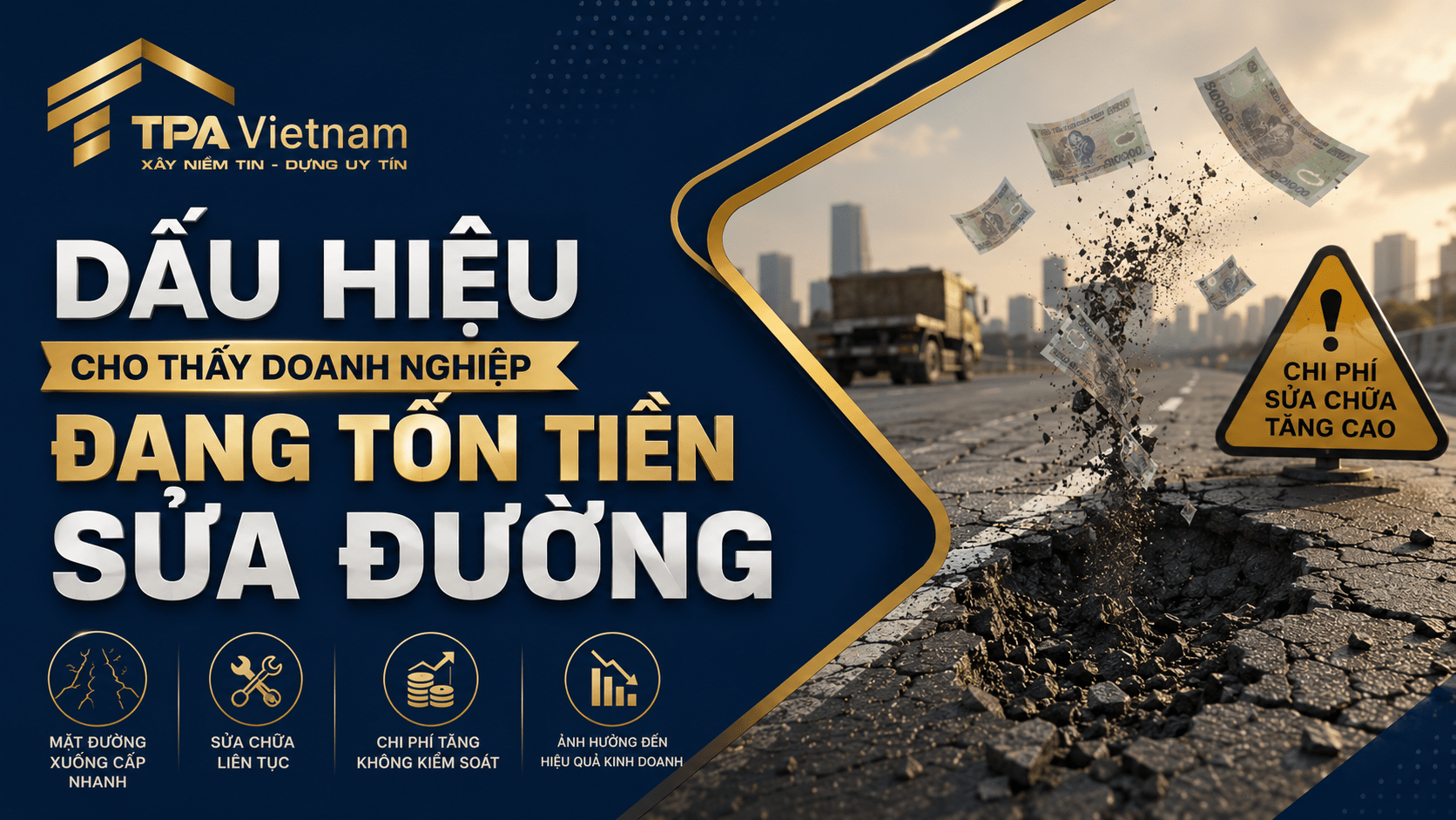 tốn tiền sửa đường