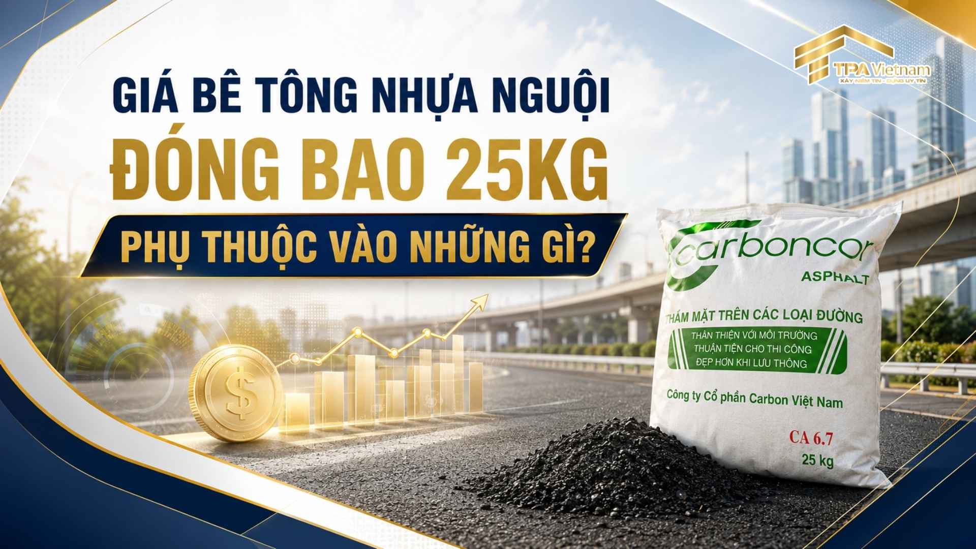Giá bê tông nhựa nguội đóng bao 25kg