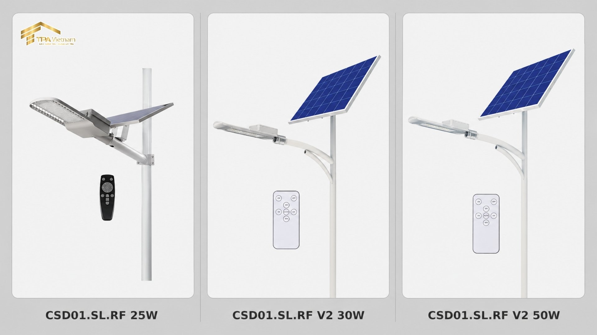 Đèn đường năng lượng mặt trời Rạng Đông CSD01.SL.RF