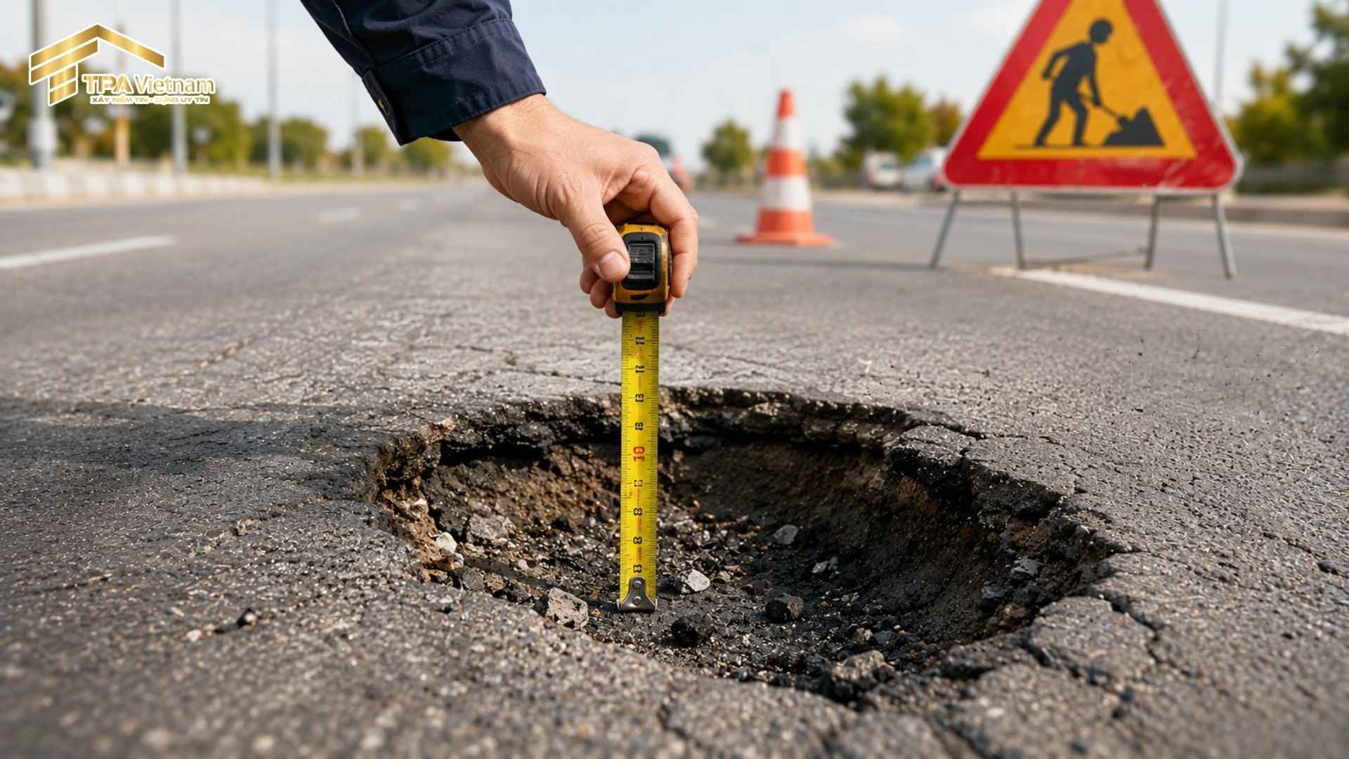 Khảo sát chiều sâu ổ gà